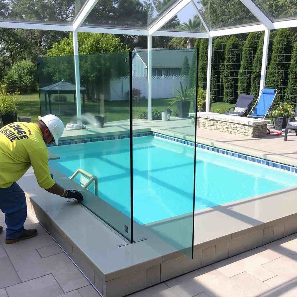 installing glass panel