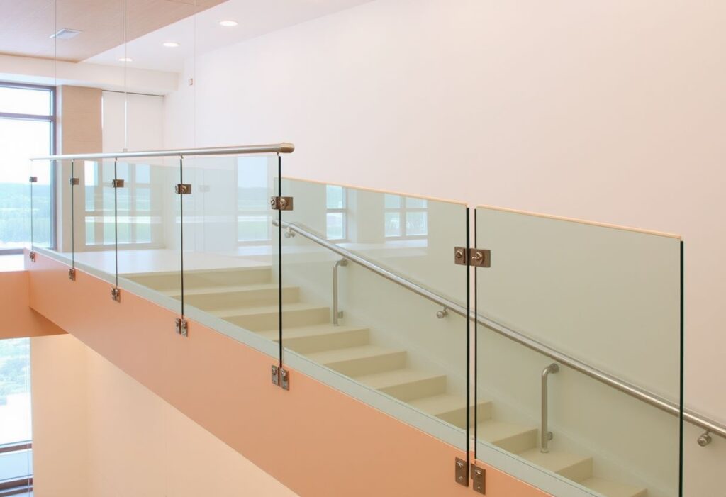 glass and aluminum rails